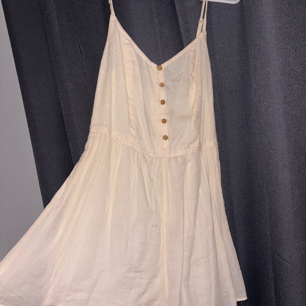 Cream Button-Front Romper from urban outfitters